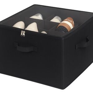 Black Fabric Shoe Storage Box